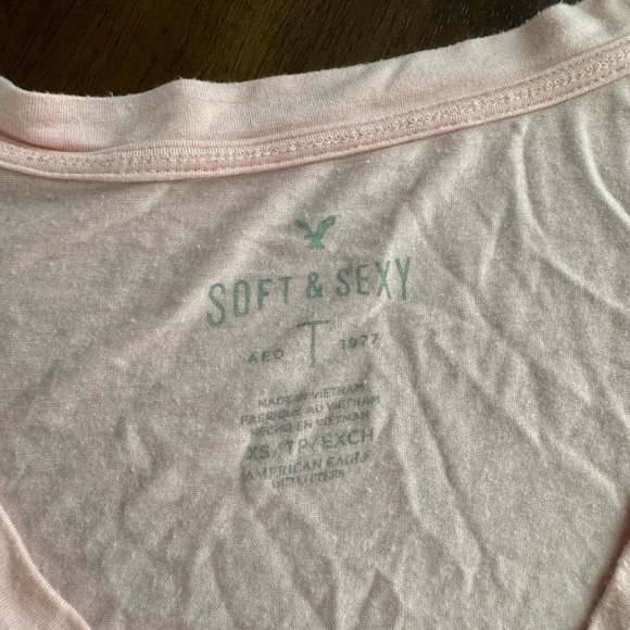 Pink American Eagle V-Neck - Picture 4 of 5